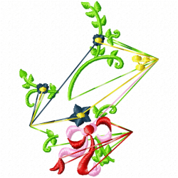 Flowers And Tree Embroidery Design 9